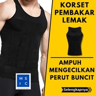 Mens T-Shirt In Black Slimming Body Shaper Tank Top Vest Corset Slimming Abs Abs Men Original