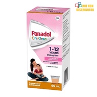 Panadol Children Suspension Kanak Kanak 1 Year+ 250mg Relief of Fever and Pain 60ml