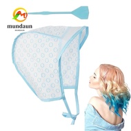 MUNDAUN Hair Coloring Cap, Blue Reusable Hair Highlighting Cap,  With Plastic Crochet Hook Hair Dyin