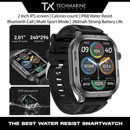TX-78W Smart Watch Water Resist 2.01inch Square Screen Heart Rate Blood Pressure Sport Health Smartw