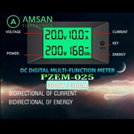 Peacefair PZEM-025 Bidirectional DC 300V Ammeter kWh Meter Volt Meter DC Watt Meter Dua arah