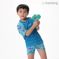Haolang Cute Dinosaur Boy Short-Sleeved Swimsuit (Top)/Sunscreen Swimsuit/Children's