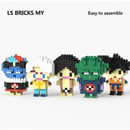 LS BRICKS Dragon Ball Micro Block Goku Vegeta Piccolo Anime Figure DIY Mini Building Bricks Toy Gift