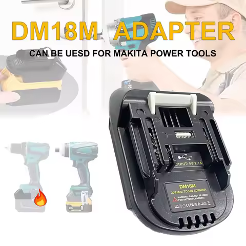DM18M Battery Adapter Converter for Milwaukee/Dewalt/Makita 18V BL1830 BL1840 BL1850 DM18M and More 
