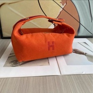 Hermes 橙紅帆布飯盒包