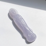 冰種紫羅蘭翡翠觀音菩薩 | 裸石 | 天然緬甸玉翡翠A貨 | 送禮