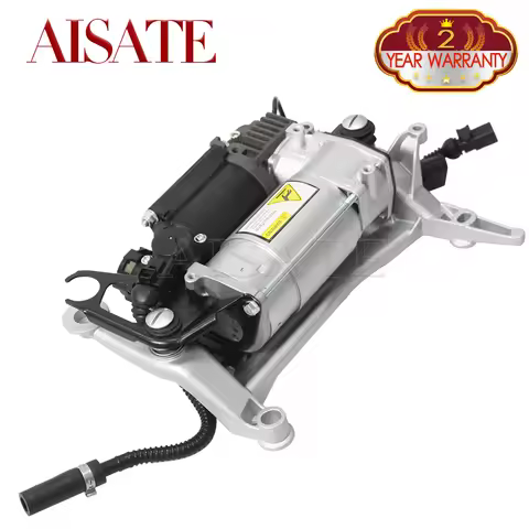 Air Suspension Compressor Pump With Bracket + Air Pipe For Audi Q7 4L VW Touareg 7L Porsche Cayenne 