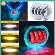 MUXUN Projie Biled Lampu Tembak LED hi low + Pelindung Lensa 8D 4 dengan Mata Setan Asli Super Teran