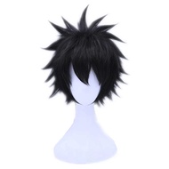 Short Black Fluffy Spiky MHA Anime Fans Dabi Goku Role Play Megumi Fushiguro Cosplay Wig