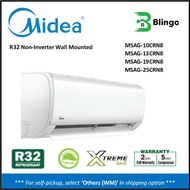 MIDEA 1.0HP-2.5HP R32 X-TREME Series Non-Inverter Wall Mounted Air Conditioner MSAG-10/13/19/25CRN8