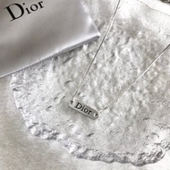 【 日本直送 名牌中古包 】Christian Dior 迪奧 項鍊 銀色 Logo vintage 古董 pidv5i