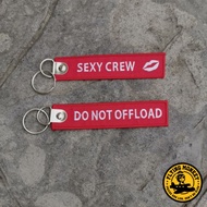 Sexy Crew Do not Offload Aviation Keychain