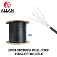 COD Allan Outdoor Fiber Cable  2 Core  1km FFTH Outdoor Dual Core Optic Cable 1km