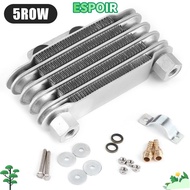 IESPOIRHA Original Oil Cooler, 65ml 5 Row Universal Oil Cooler, Aluminum Durable Motorcycle Engine R