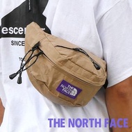 日版 The North Face 紫色Label 卡其色杜邦紙 Tech Paper 斜咩 腰包