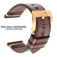 Handmade Mens Leather Watch Band Suitable for PANERAI IWC Omega Rolex Watches Band Medium Gloss Thic