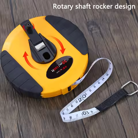 Tape Measure 164feet/50m 33feet/10m Self Adjusting End Hook Dual Sided Fiberglass Tape Measure for E