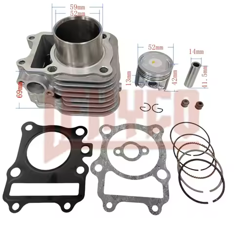 Motorcycle Cylinder 52mm Kit Motor for Suzuki Burgman125 AN125 EURO III VECSTAR 125 HS 125T 20E 4T 1