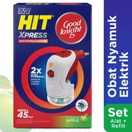 Alat Obat Anti Nyamuk Elektrik HIT XPRESS Good Knight dan refill 35ml  Tahan 45hr/HIT Anti Nyamuk Elektrik Listrik Colokan Tanpa Kabel Hit Expertt 8.09 LV Alat + 1 Refill-Obat Nyamuk-man Untuk Bayi