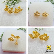 ISTIMEWA 916 Gold Earring Crown Subang Crown Emas 916