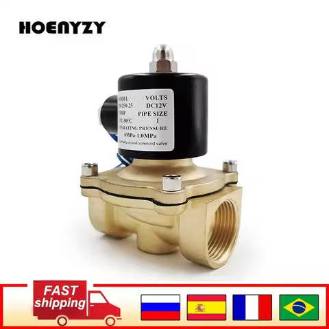 1/2" 3/4" 1" Electric Solenoid Valve DN15 DN20 DN25 N/C Pneumatic Valve for Water Oil Air 220V AC