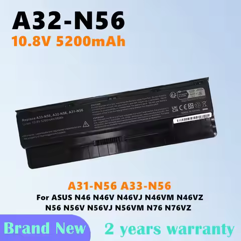 A32-N56 Laptop battery For ASUS N46 N46VM N46V N46VZ N46VJ N56 N56V N56VJ N56VZ N56VM N76 N76VJ N76V