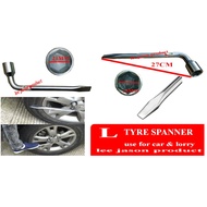 L TYPE SPANNER , TYRE OPENER 17MM,19MM,21MM,23MM USE FOR CAR &amp; LORRY