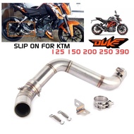 Motorcycle Exhaust Full System Middle Pipe Muffler For KTM DUKE125 DUKE200 DUKE390 DUKE250 2012-2017