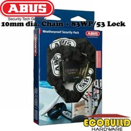ABUS 10KS/110BLK Chain & 83WP/53 Weatherproof Padlock Combo Pack