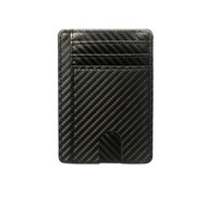 RFID安全防盜皮卡套錢包防盜信用皮卡套 - 紋理黑色 [平行進口]