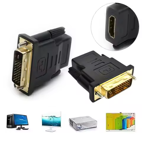 DVI 24+1 24+5 to HDMI-Compatible Cable Adapter DVI Male to Female HDMI Bi-directional Connector Conv