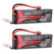 LiPo Battery 5200mAh 2S 50C 7.4V RC Battery Hard Case with Deans Plug for RC Evader BX Car Losi Bugg