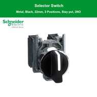 Schneider Electric switch Harmony XB4 metal black 22mm 3 positions stay put 2NO (XB4BD33)