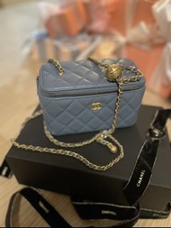 Chanel Vanity 金球長盒子 2024年新色灰藍色