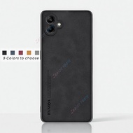 Matte Lambskin Leather Case For Samsung Galaxy A07 A06 A05 A04 A08 A09 4G 5G Camera Protect Shockpro