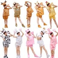 Kid Boys Girls Animal Costume Dinosaur Tiger Elephant Monkey Rabbit Pink Pig Brown Bear Fancy Dress 