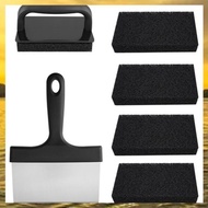 (HARB) Versatility Griddle Cleaning Kit Grill Cleaner Tool Set for Hot or Cold Surfaces Scraper Clea