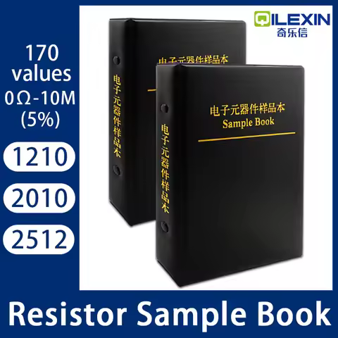 Resistor Kit 1210 2010 2512 5% JR-07 SMD Book Resistor Assortment Kit 170 Values 0R-10M Sample Book