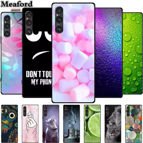 For Sony Xperia 1 V 5G Case Fashion Silicone TPU Phone Cover Cases for Sony Xperia1 V 5G Funda Color