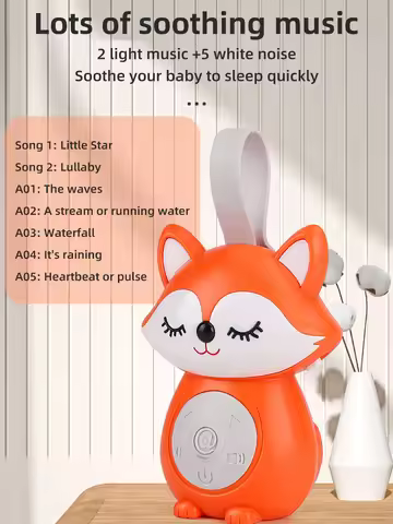 Baby White Noise & Lullaby Sound Machine,Baby Sound Machine,Portable Baby Soother, Stroll & Go, Owl,