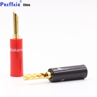 16pieces High quality Nakamichi 24k gold plated BFA 4mm Banana Plug hifi Speaker cable Connector