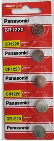 Panasonic CR1220 3 Volt Lithium Coin Battery (5 Batteries) Panasonic CR1220 3 Volt Lithium Coin Batt
