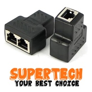 2 PCS 1 To 2 Ways LAN Ethernet Network Cable RJ45 Splitter  CCTV PC