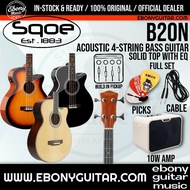 B20N Solid Top Wood Acoustic 4-string Bass Guitar with EQ Pickup ( 41 Inch ) Acoustic Bass Guitar