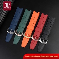 20 22mm Concave interface rubber strap for Cartier Pasha notch watch band bracelet male Waterproof a