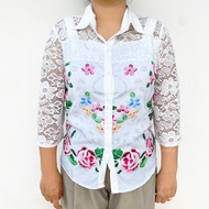 LQเสื้อลายดอกไม้ฉลุ รหัส 1329 - 1334