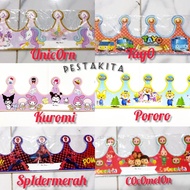 BIG CROWN CIRCLE HAT KUROMI UNlCORN CHARACTER TAY0 P0RORO SPIDER C0C0MEL0N