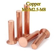 Copper countersunk head rivets GB869 percussion type flat head flat cone head solid rivets Copper d 