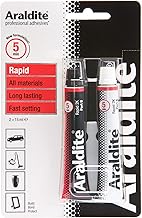 Araldite ARA-400005 Translucent Rapid Adhesive Epoxy-Sets in 5mins, 2 x 15ml, Tubes