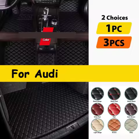 Car Mats for Left Drive for Audi A1 A3 A4 A5 A6 A7 A8 A8L e-tron Q3 Q5 Q7 Q8 RS4 TT, Three Layer Ant